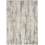 Tapis intérieur / extérieur rectangulaire en polypropylène tissé à la machine abstrait ivoire / gris-1131023226