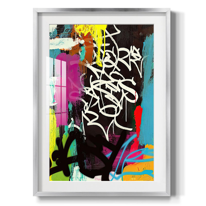 Street Style I - Impression encadrée, H 28,5 po x l 20,5 po, Argent argent