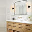 Applique murale moderne 2 lumières avec abat-jour en verre transparent, éclairage de meuble-lavabo industriel pour salle de bain, salon, couloir-62643024