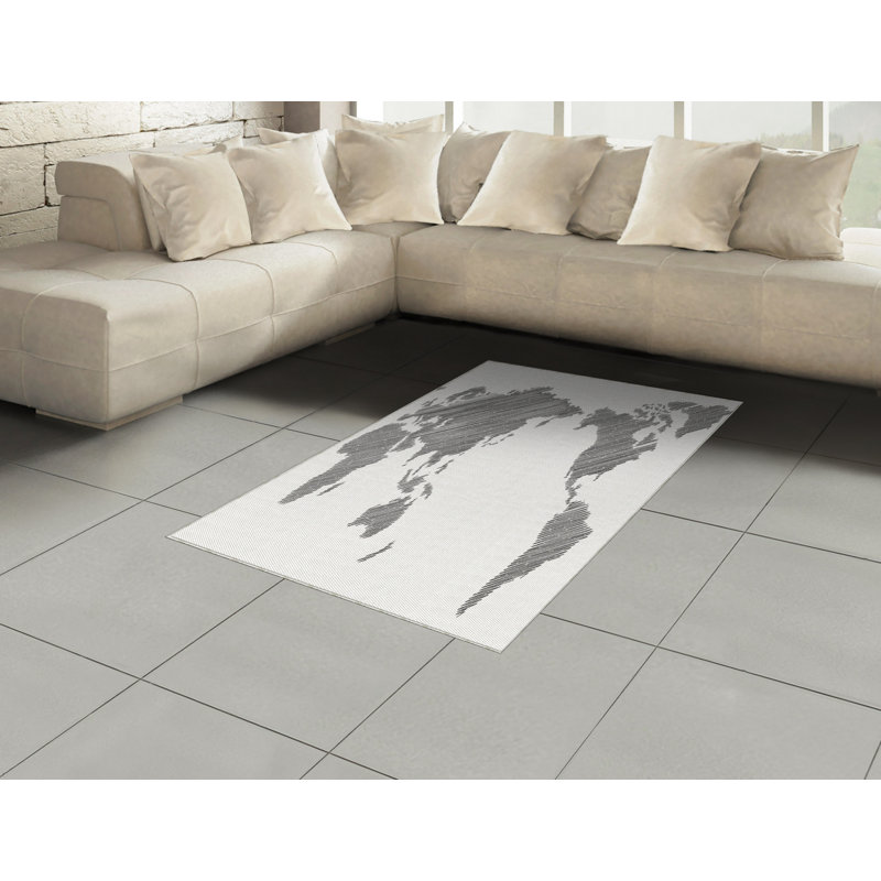 Tapis décoratif en fibre de polyester à haute densité, Rectangle— 4 pi x 5 pi 8 po
