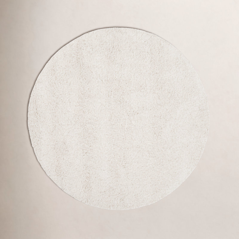 Mazarine Mazarine Ivory Area Rug, Round 3'