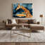 Faune girafe sur toile, art mural gris-730514896