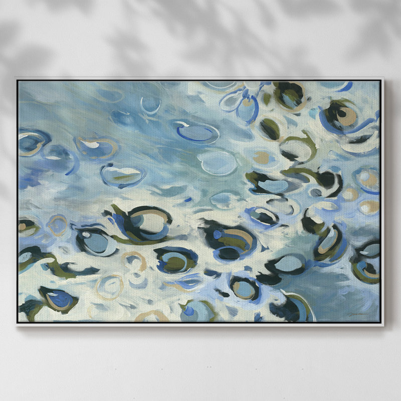 " Washed Ashore ", 17" H x 25" W x 2" D, White Floater Framed Canvas