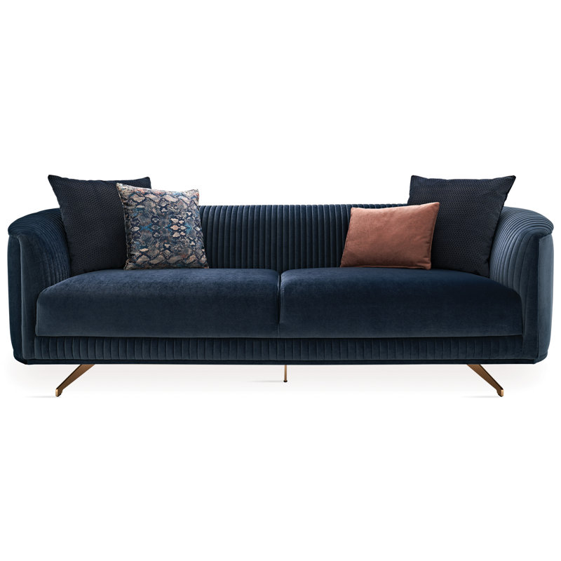 Canapé Varazze, Mélange de polyester bleu