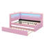 Entirely Upholstered Platform Bed Boasting USB Ports, LED Lighting, And A Trundle-1924992686
