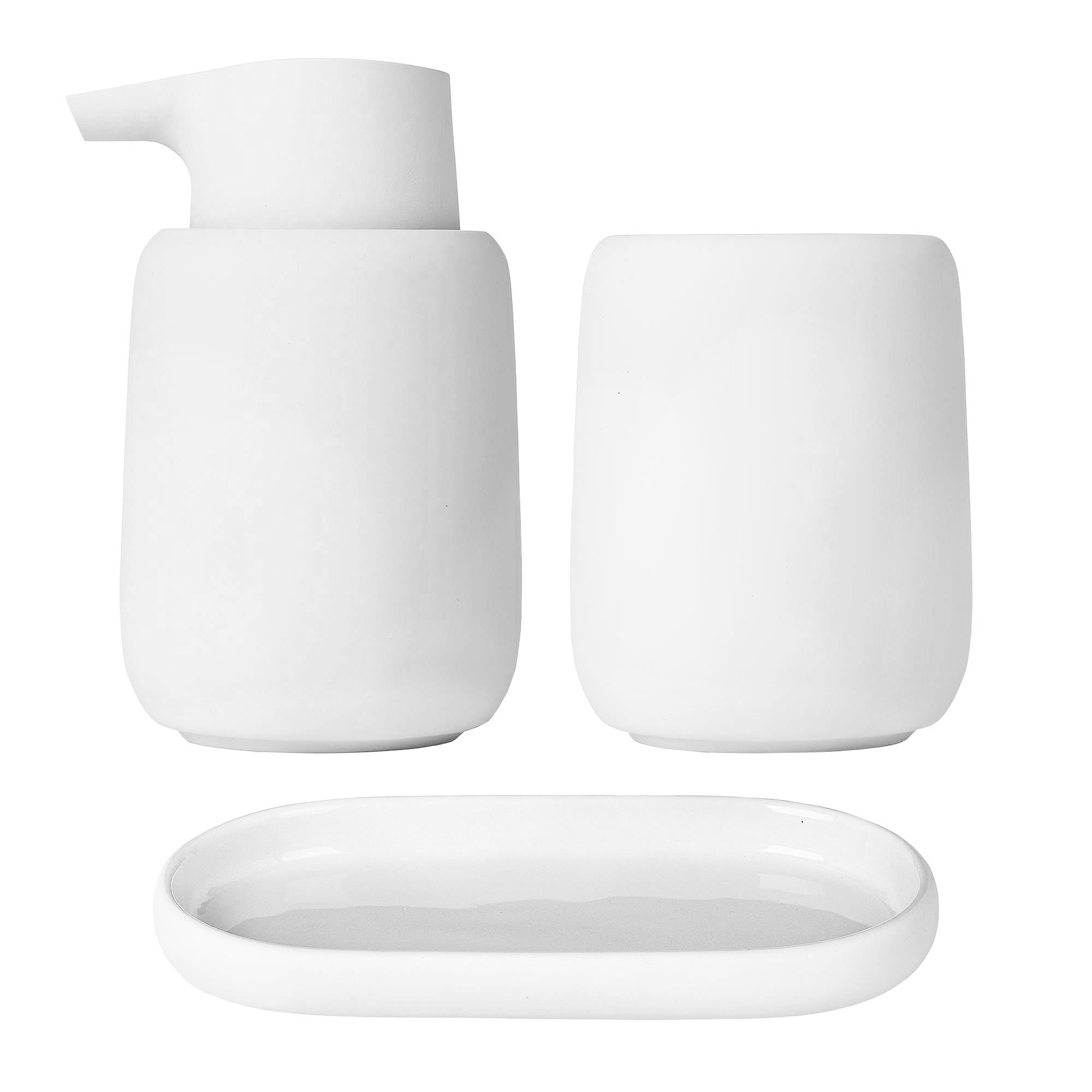 Blomus Black Bathroom Accessories Collection, 2-Piece Set