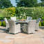 Lotta Venice 6 Seat Round Rattan Dining Set - with Ice Bucket & Lazy Susan-26094878-26094879