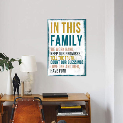 «In This Family», art textuel sur toile