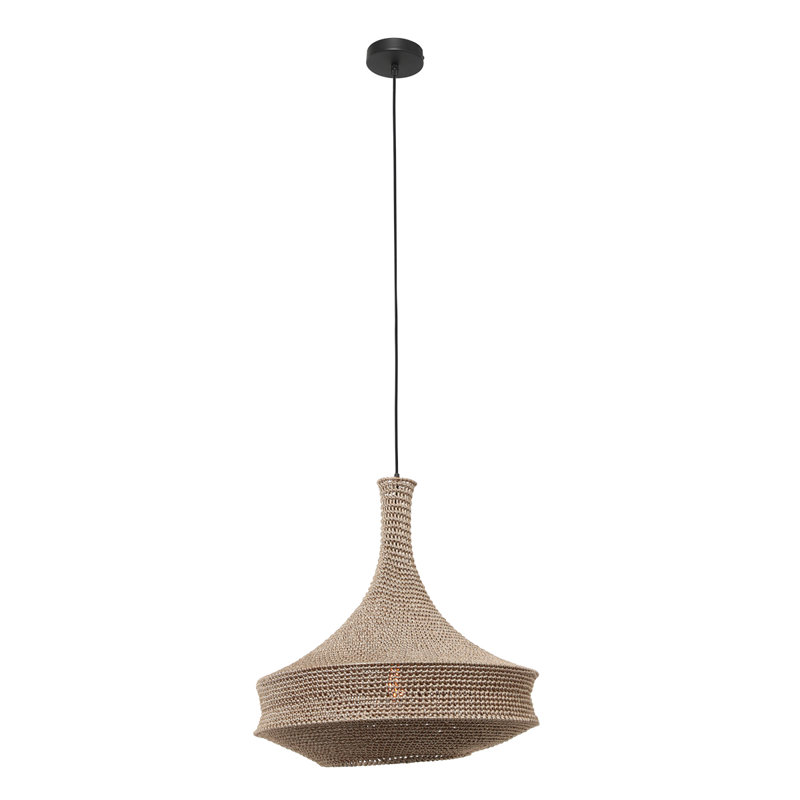 Mikes 1 - Light Black Cone Pendant, Brown