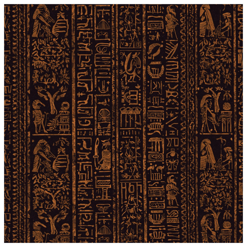 Couvertures de Hiéroglyphes de l'Egypte ancienne, L 60 po x H 80 po