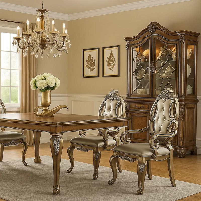 Fauteuil en cuir touffeté reine anne chaise avec accoudoirs de fond en champagne Stroup