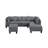 104.5" Upholstered Sofa,Chaise & Ottoman , Gray
