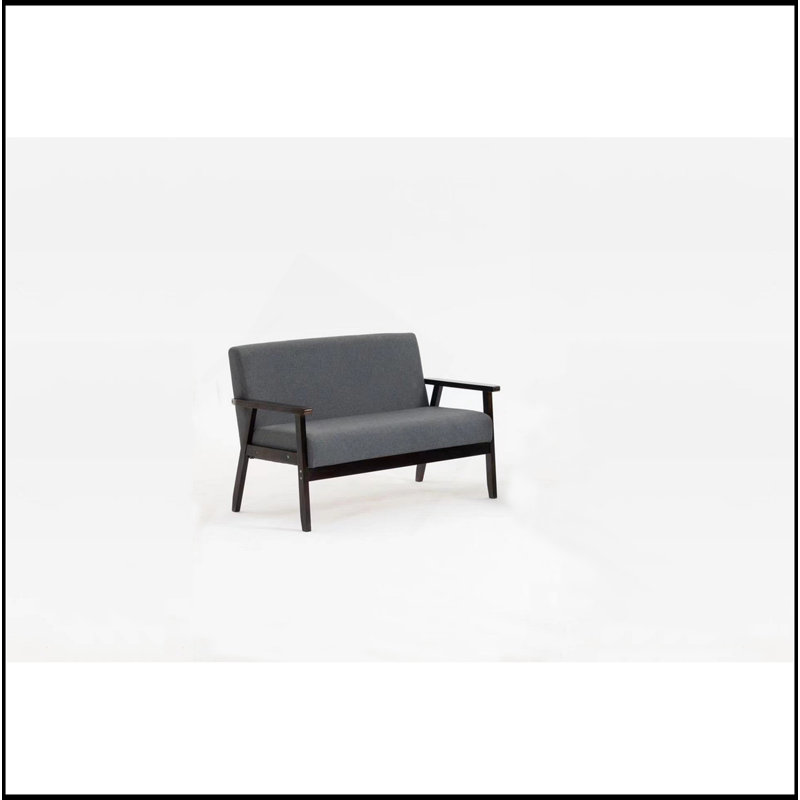Ensemble de table basse et causeuse Bahamas Espresso, Gris foncé, Noir