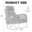 Chaise berçante d'appoint moderne avec pieds en bois massif, fauteuil de chambre de bébé rembourré, fauteuil confortable avec poche latérale, dossier haut pour le salon-576779022