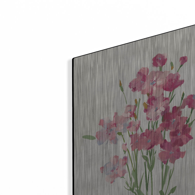 Art mural en métal Winston Porter «Impressionist Garden 3 Neutral» par Danhui Nai, H 16 po x l 12 po