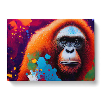Orangutan Splash Vol.1 Abstract - Wrapped Canvas