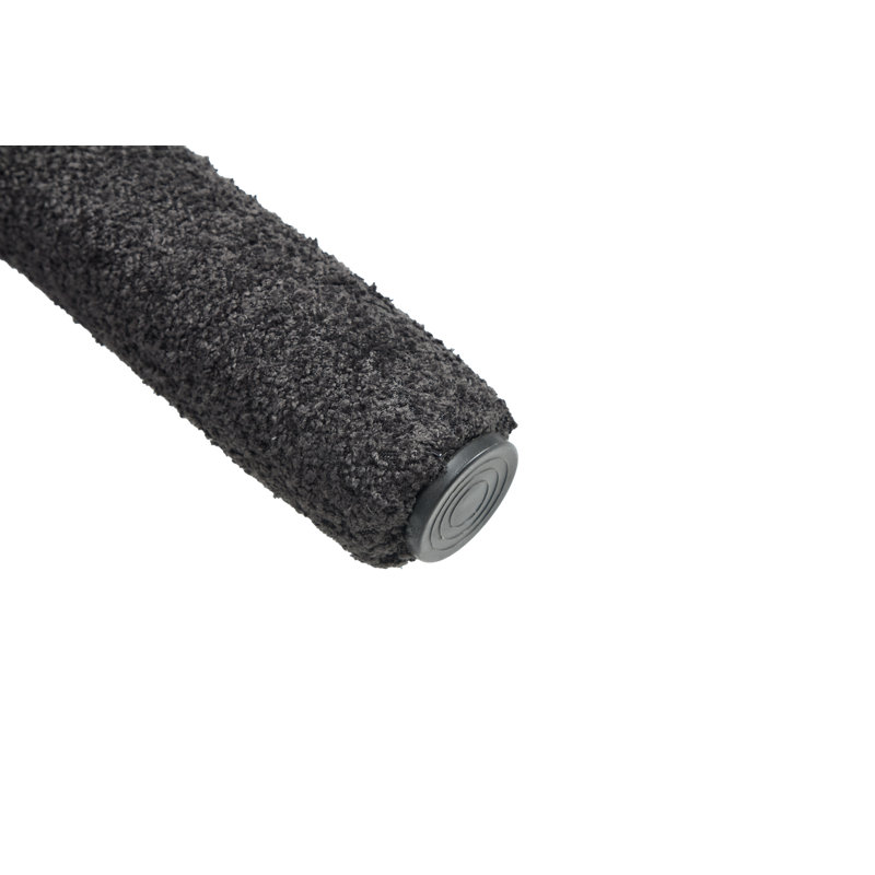 Chaise de baril avec accoudoirs, Noir Sherpa