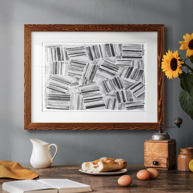 Motif matelassé III, impression sur papier encadrée, Érable, H 26 po x l 38 po