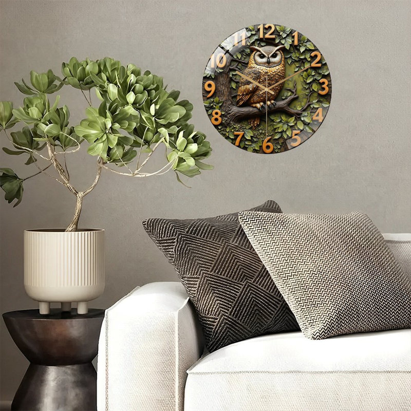 Horloge murale hibou