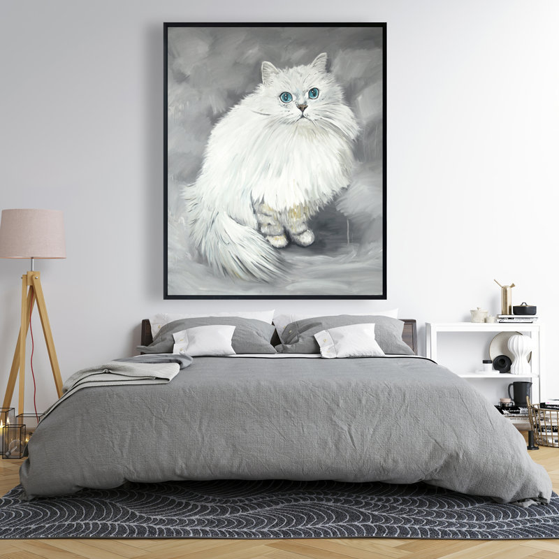 Chinchilla persan sur toile, félin, décoration intérieure
