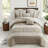 Luxury King Bedding Sets, Polyester Comfort Style, Taupe Chic