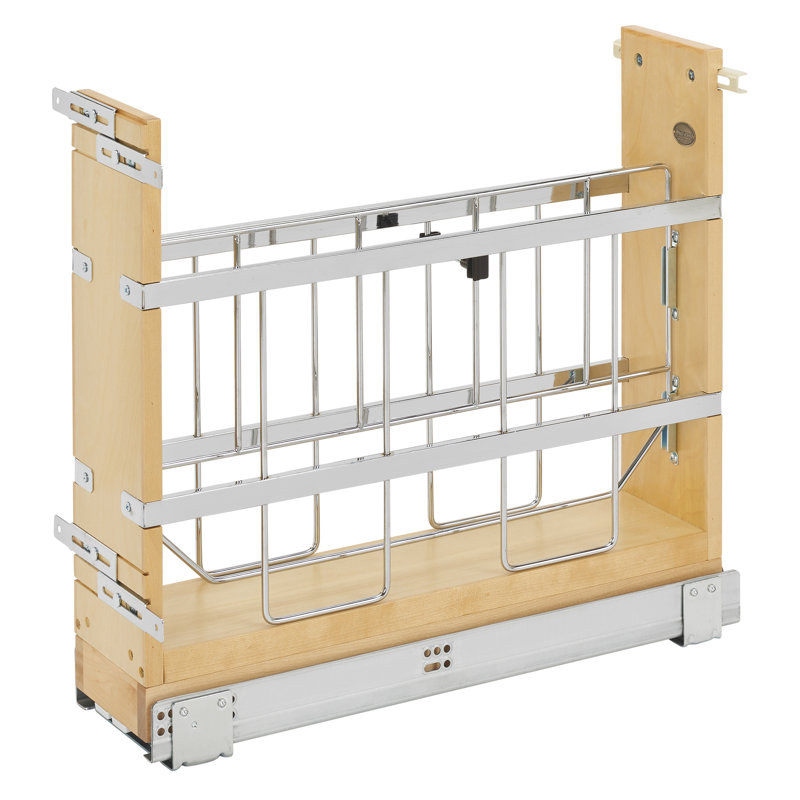 Rev-A-Shelf Pullout Cabinet Tray Divider Organizer w/ Soft-close, 447-BCSC-5C, 6" W