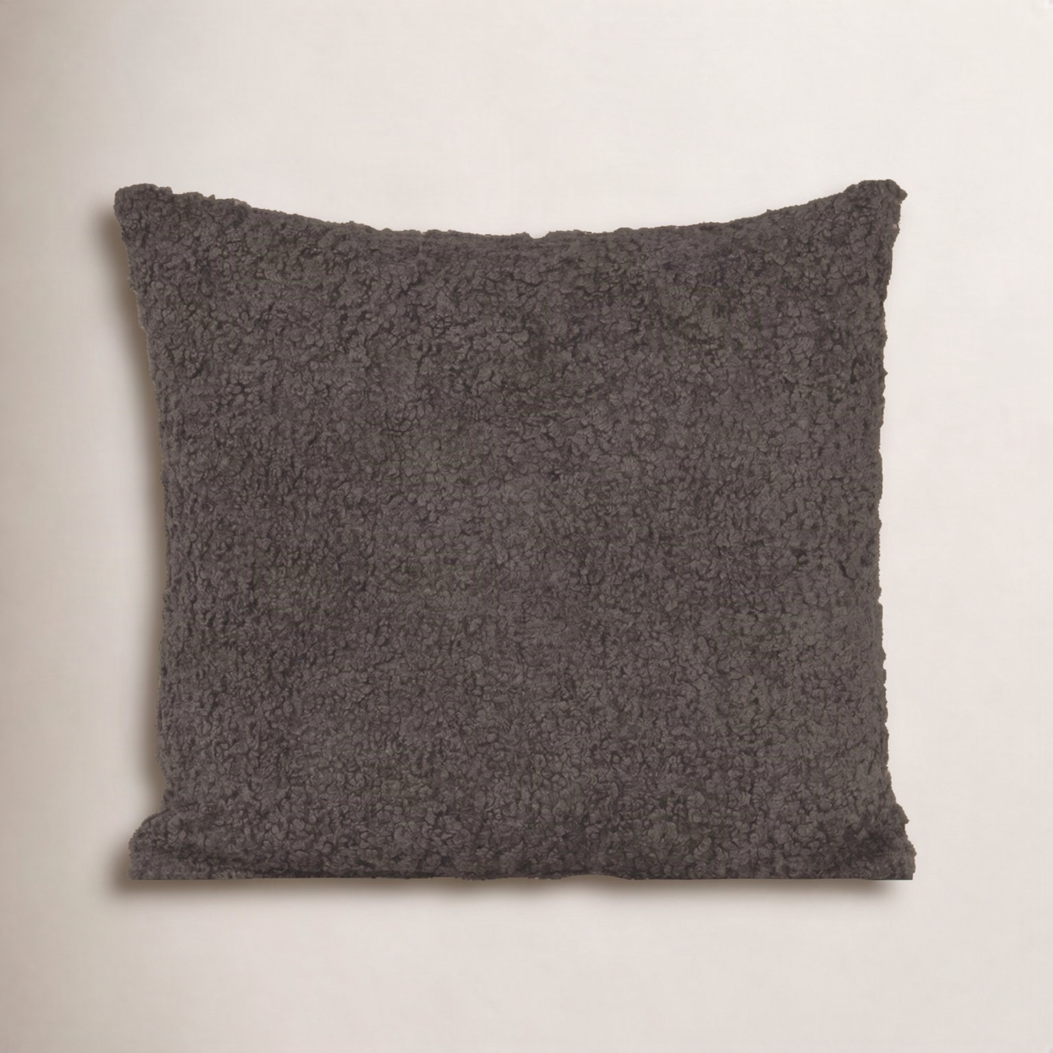 Solid Throw Pillow, Gray, Square 17", Polyester