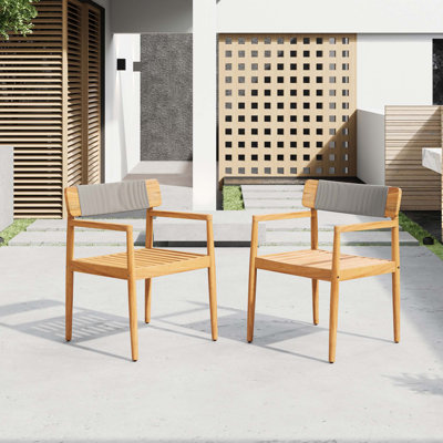 Outdoor Solid Wood Dining Chairs