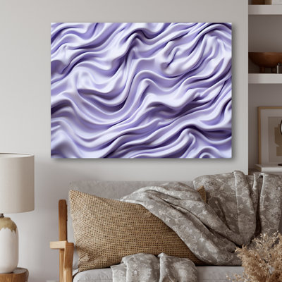 Whie And Purple Fab Waves II - Geometric Metal Wall Art MT137493