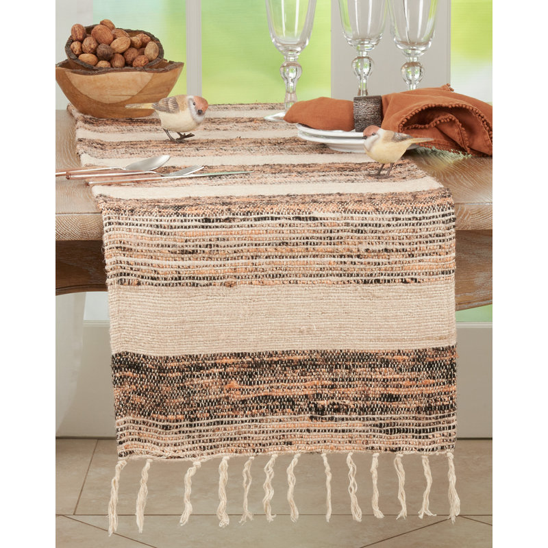 Dining Table Runner With Striped Design