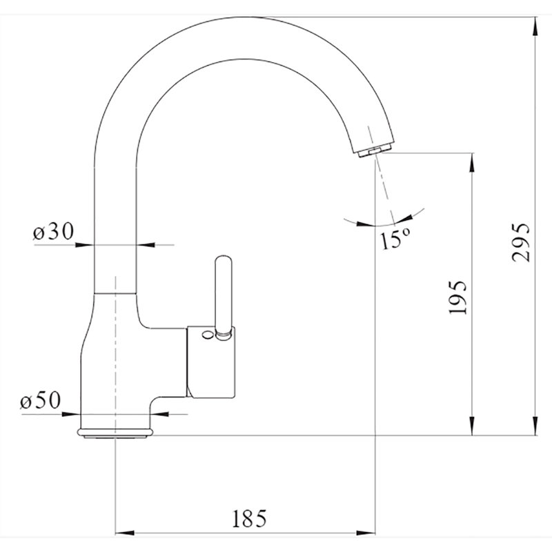 Regent Single Lever Monobloc Tap, Chrome