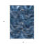 Tapis extérieur lavable abstrait bleu marine et bleu ciel 5 pi x 8 pi