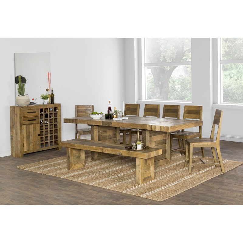 Abbey Solid Wood Dining Table, Natural