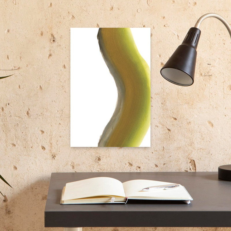 Verdoyant arc abstrait, paysage biologique moderne, art mural, H 18 po x l 12 po