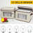 2 Pack Wine Glass Storage Box with Dividers, Stemware Storage Case Organizer