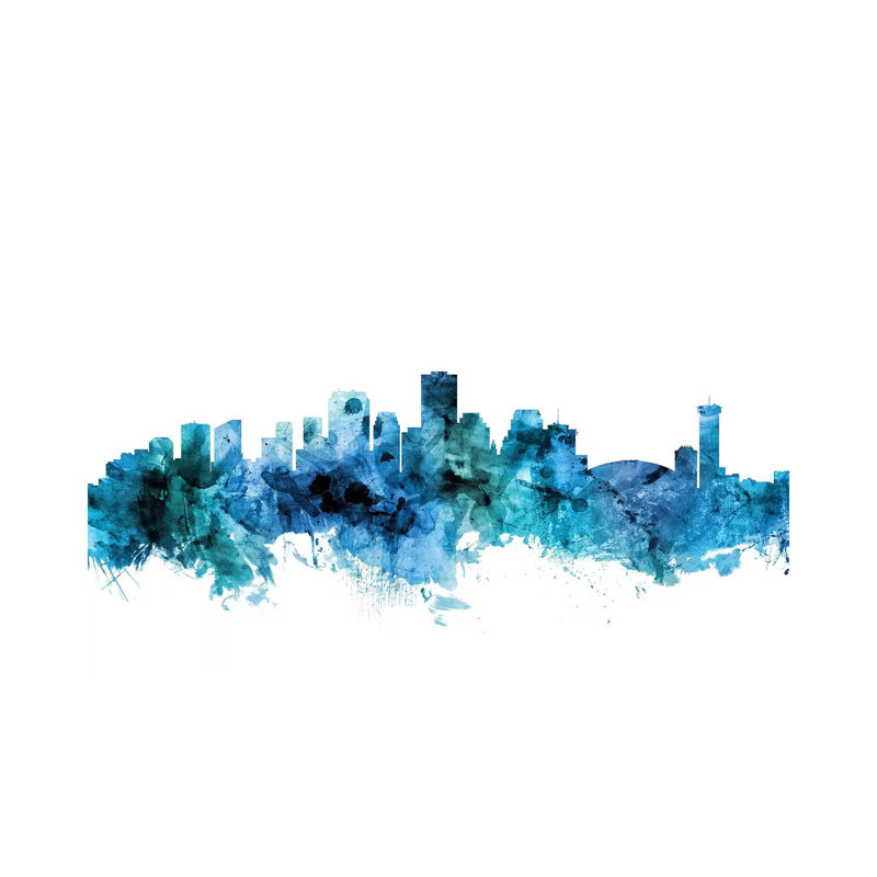 New, Orleans Louisiana Skyline by Michael Tompsett - 1 Piece Wrapped Canvas Wall Art, 30.48 cm H x 45.72 cm W