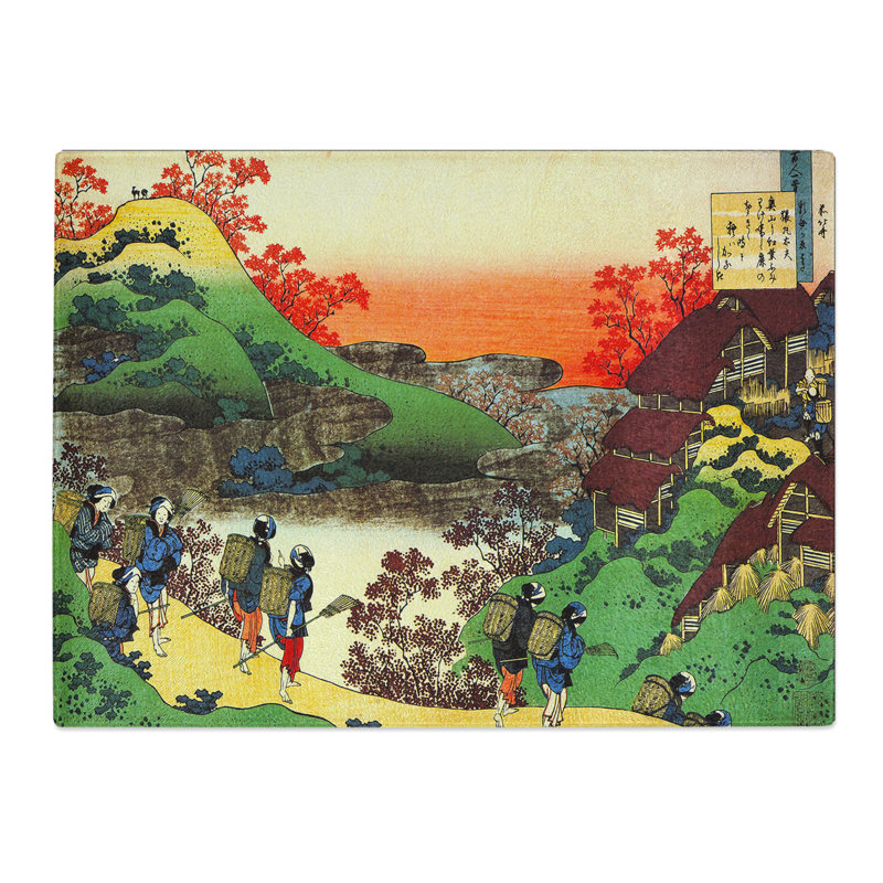 Hokusai Landscape Japanese Oriental Art No.3  Glass Chopping Board