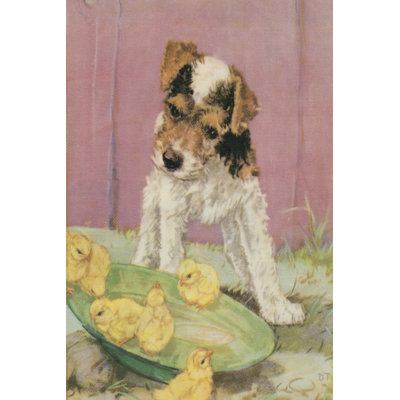 Terrier Trouble II 1 Piece Wrapped Canvas Wall Art