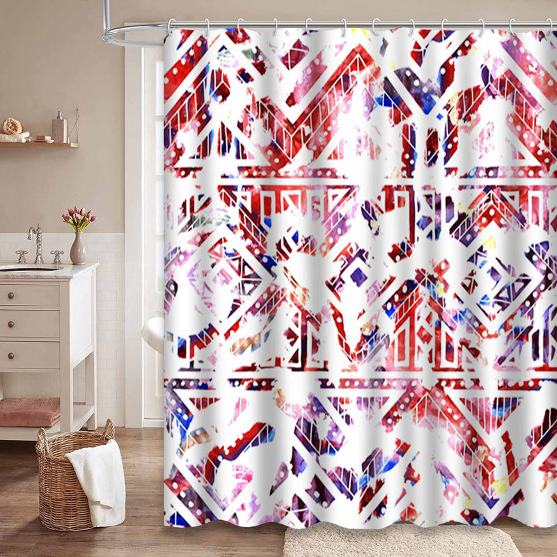 Rideau de douche lumineux avec 12 crochets, L 72 po x l 78 po