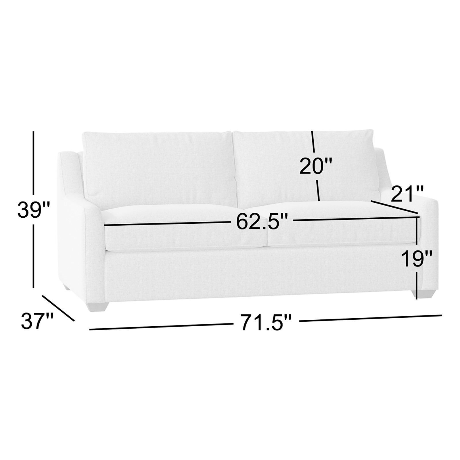 Gemi 72'' Upholstered Sleeper Sofa, Bella Ink Blue Performance Velvet