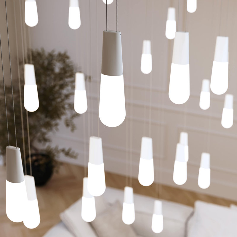 Suspenders® 40 - Light LED Chandelier, Satin White