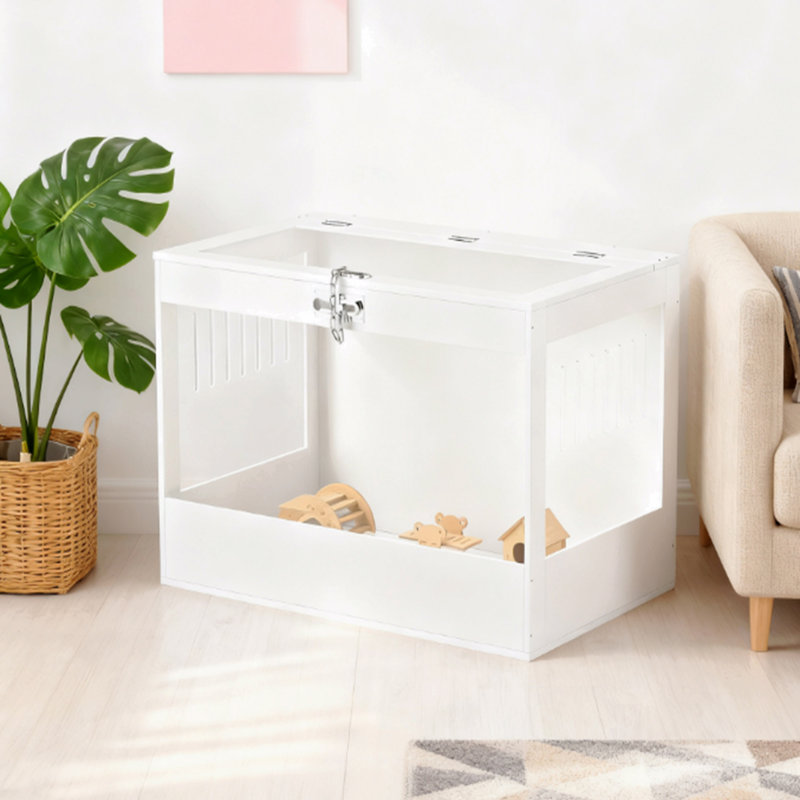 Cage pour animaux avec couvercle et serrure, hutte, accessoires