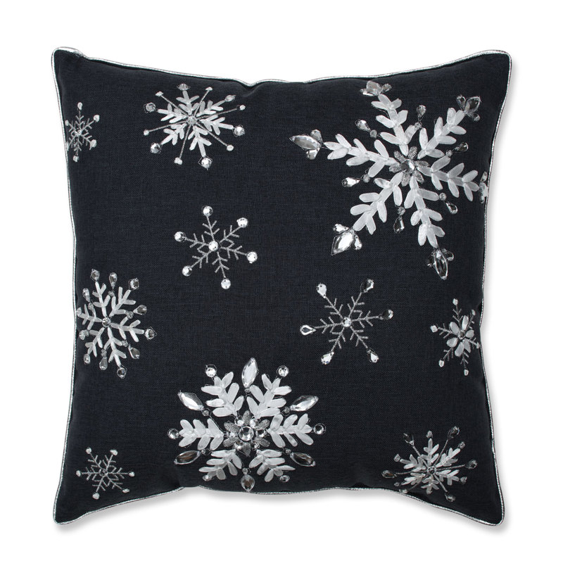  Housse de coussin carré et insert, Noir