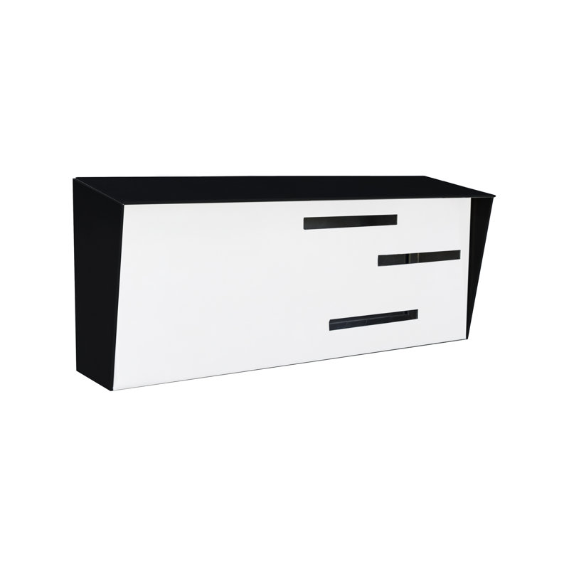 Boîte aux lettres murale moderne, Noir et blanc