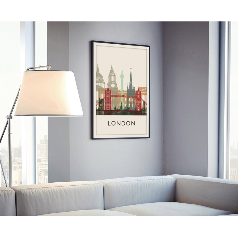 " London Illustration World Cities England Travel ", 14" H x 11" W x 0.35" D