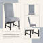Ensemble de 2 chaises d'appoint en velours côtelé gris Kini