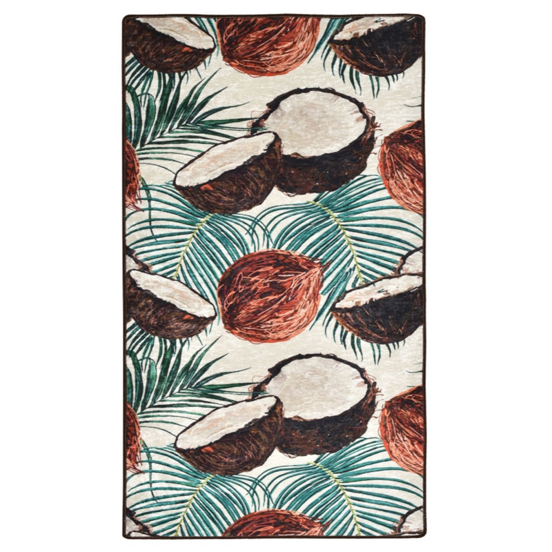 Tapis gris clair / brun Lynda, Rectangle 3 pi 11 po x 5 pi 11 po