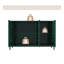 Buffet moderne 3 portes ultrabrillant vert moderne avec pieds en métal thermolaqué-952358689