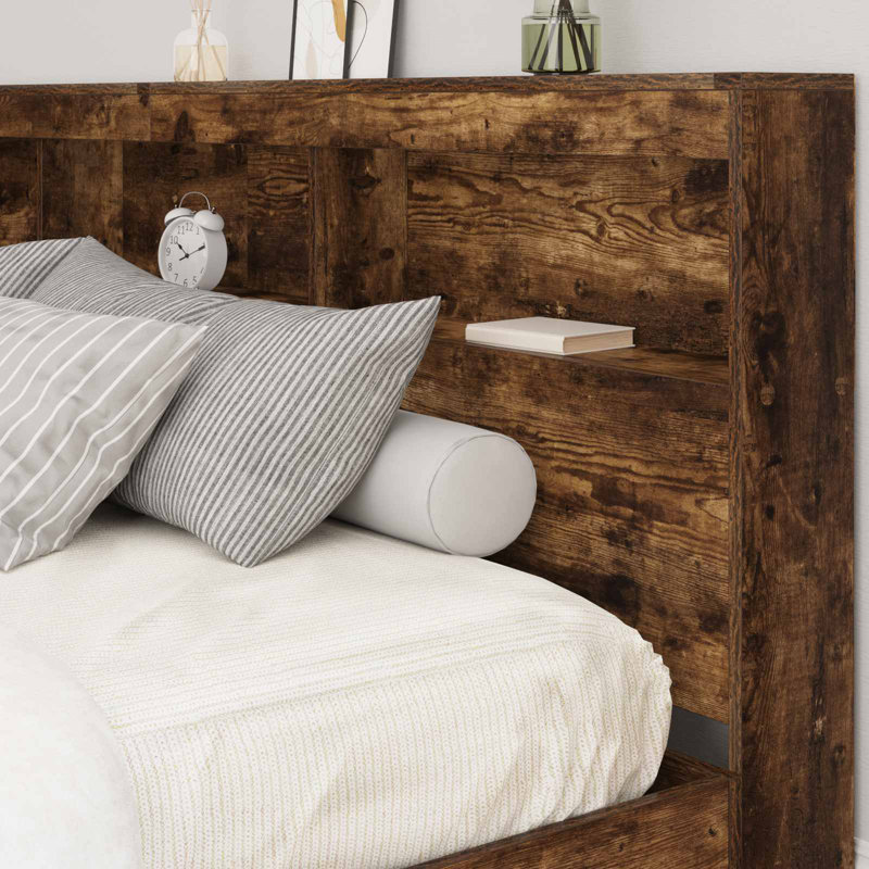 Storage Headboard with Shelf with Headboard Modern
