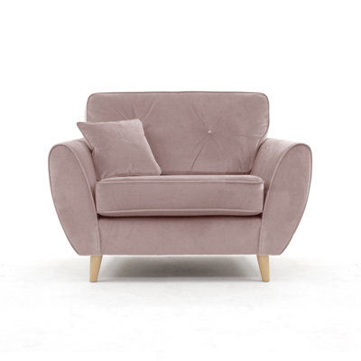 Rafe Scandi Style Velvet Loveseat